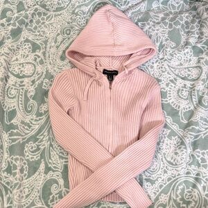 Streetwear Society Blush Ribbed Knit Hoodie